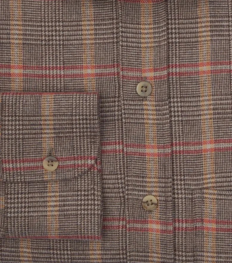 Chemise en flanelle à carreaux marron