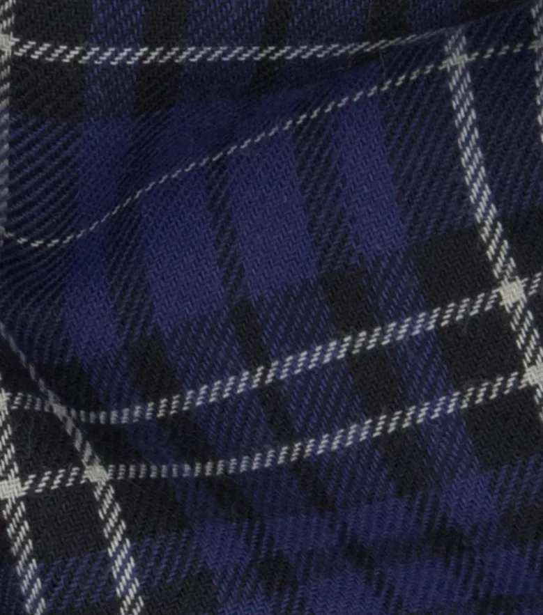 Chemise en flanelle à carreaux bleu