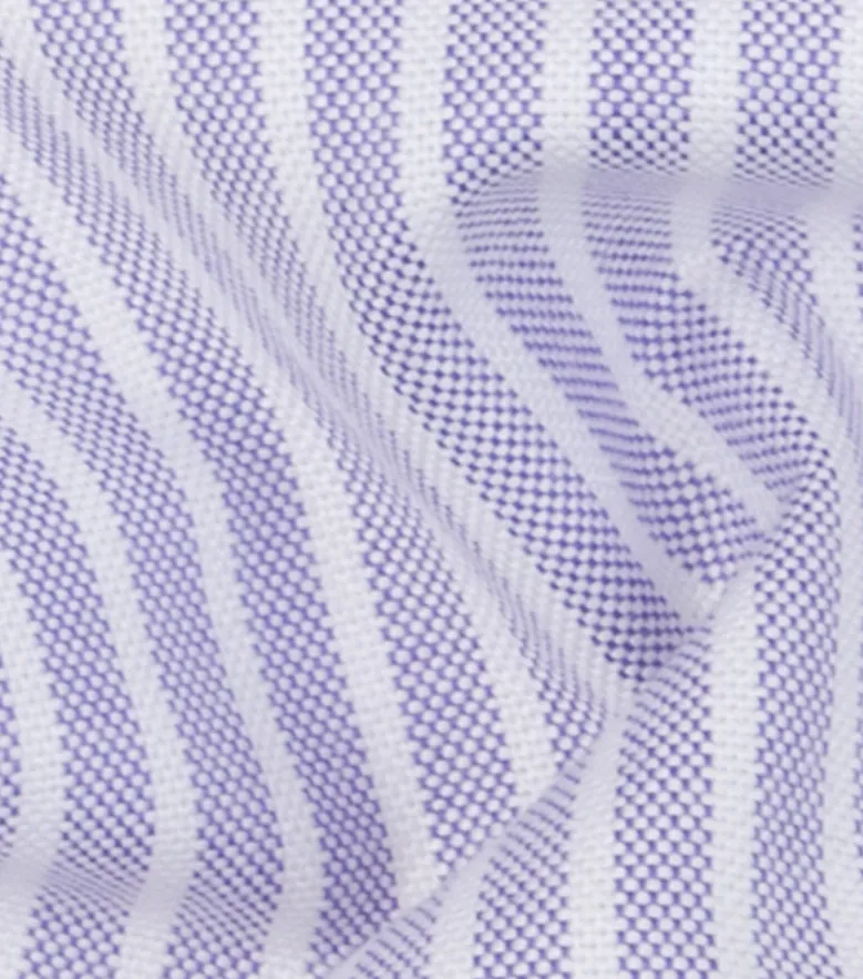 Oxford américain à rayures mauve