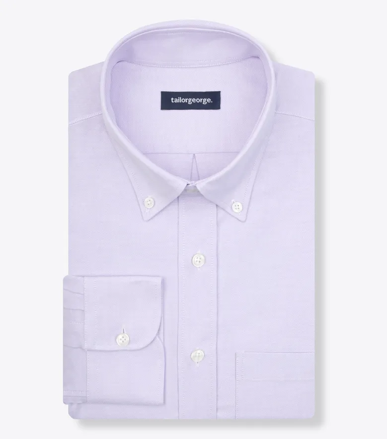 Chemise en Oxford américain épais uni violet