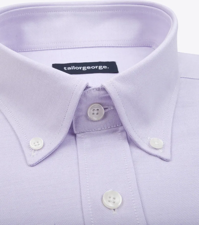 Chemise en Oxford américain épais uni violet