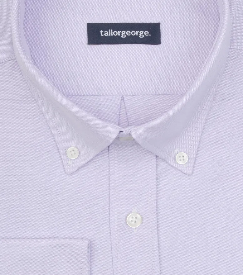 Chemise en Oxford américain épais uni violet