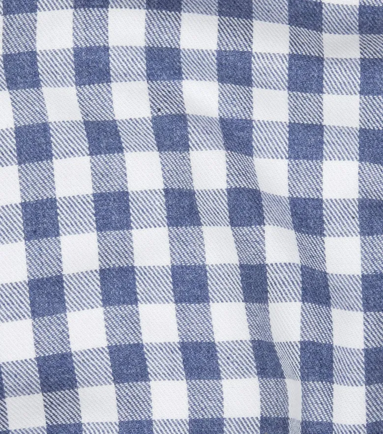 Chemise en flanelle à carreaux bleus