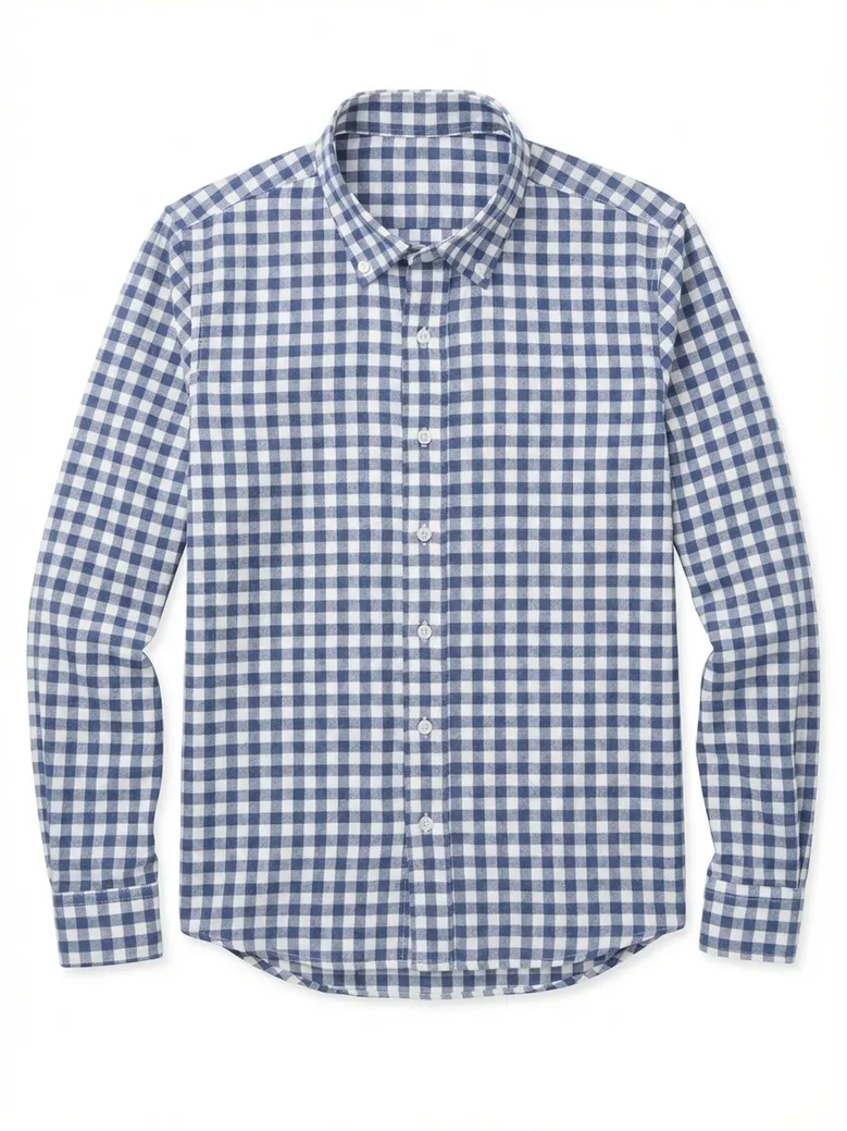 Chemise en flanelle à carreaux bleus