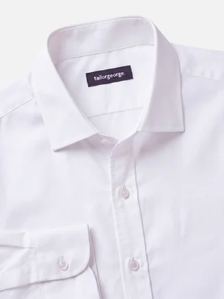 Chemise en pinpoint uni blanc facile à repasser
