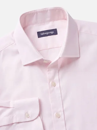 Chemise en pinpoint uni rose pâle facile à repasser