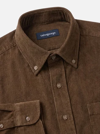 Chemise en velours côtelé épais