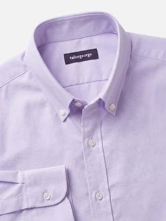 Chemise en Oxford américain épais uni violet