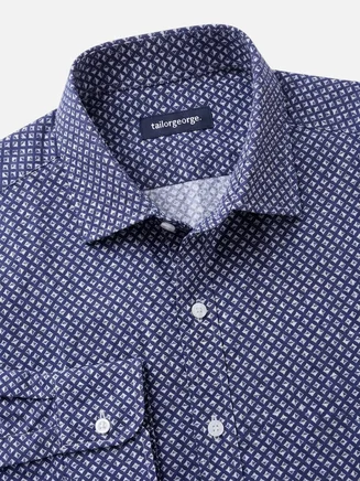 Chemise imprimé en fil-à-fil