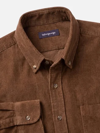 Chemise en velours côtelé épais