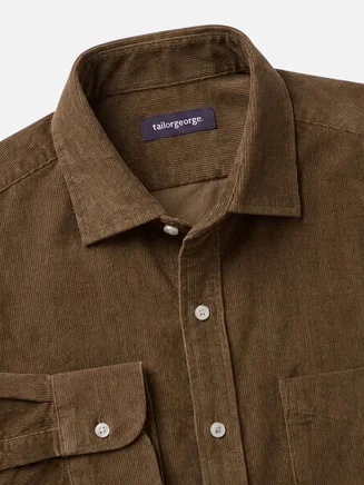 Chemise en velours côtelé épais