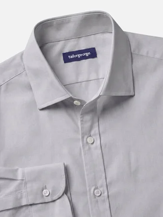 Chemise en popeline à rayures grises