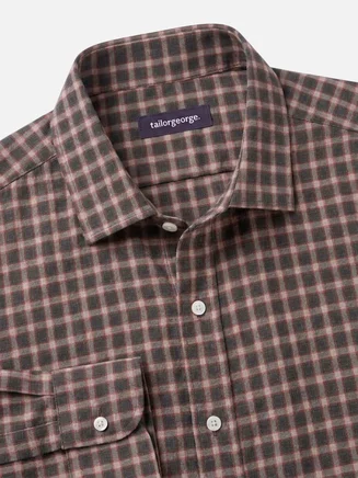 Chemise en flanelle à carreaux verts